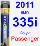 Passenger Wiper Blade for 2011 BMW 335i - Assurance