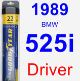 Driver Wiper Blade for 1989 BMW 525i - Assurance
