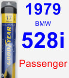 Passenger Wiper Blade for 1979 BMW 528i - Assurance