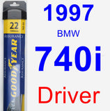 Driver Wiper Blade for 1997 BMW 740i - Assurance