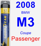 Passenger Wiper Blade for 2008 BMW M3 - Assurance