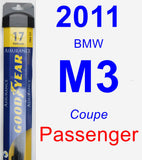 Passenger Wiper Blade for 2011 BMW M3 - Assurance