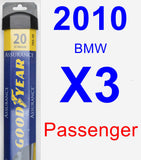 Passenger Wiper Blade for 2010 BMW X3 - Assurance