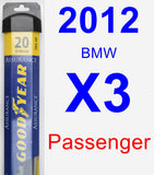 Passenger Wiper Blade for 2012 BMW X3 - Assurance