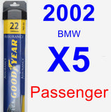 Passenger Wiper Blade for 2002 BMW X5 - Assurance