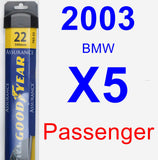 Passenger Wiper Blade for 2003 BMW X5 - Assurance