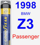 Passenger Wiper Blade for 1998 BMW Z3 - Assurance