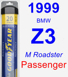 Passenger Wiper Blade for 1999 BMW Z3 - Assurance