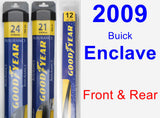Front & Rear Wiper Blade Pack for 2009 Buick Enclave - Assurance