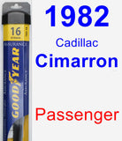 Passenger Wiper Blade for 1982 Cadillac Cimarron - Assurance