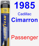 Passenger Wiper Blade for 1985 Cadillac Cimarron - Assurance