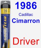 Driver Wiper Blade for 1986 Cadillac Cimarron - Assurance