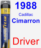Driver Wiper Blade for 1988 Cadillac Cimarron - Assurance