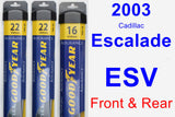 Front & Rear Wiper Blade Pack for 2003 Cadillac Escalade ESV - Assurance