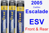 Front & Rear Wiper Blade Pack for 2005 Cadillac Escalade ESV - Assurance