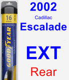 Rear Wiper Blade for 2002 Cadillac Escalade EXT - Assurance