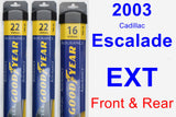 Front & Rear Wiper Blade Pack for 2003 Cadillac Escalade EXT - Assurance