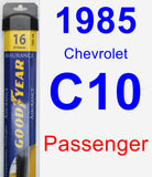 Passenger Wiper Blade for 1985 Chevrolet C10 - Assurance