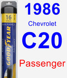 Passenger Wiper Blade for 1986 Chevrolet C20 - Assurance