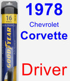 Driver Wiper Blade for 1978 Chevrolet Corvette - Assurance