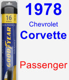 Passenger Wiper Blade for 1978 Chevrolet Corvette - Assurance