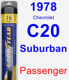 Passenger Wiper Blade for 1978 Chevrolet C20 Suburban - Assurance