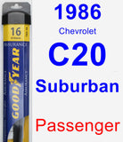 Passenger Wiper Blade for 1986 Chevrolet C20 Suburban - Assurance