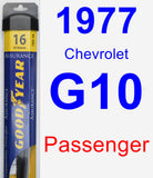 Passenger Wiper Blade for 1977 Chevrolet G10 - Assurance