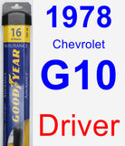 Driver Wiper Blade for 1978 Chevrolet G10 - Assurance