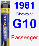 Passenger Wiper Blade for 1981 Chevrolet G10 - Assurance