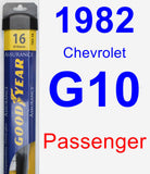 Passenger Wiper Blade for 1982 Chevrolet G10 - Assurance