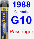 Passenger Wiper Blade for 1988 Chevrolet G10 - Assurance