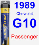 Passenger Wiper Blade for 1989 Chevrolet G10 - Assurance