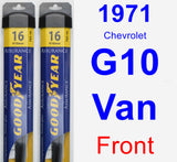 Front Wiper Blade Pack for 1971 Chevrolet G10 Van - Assurance