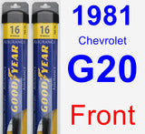 Front Wiper Blade Pack for 1981 Chevrolet G20 - Assurance