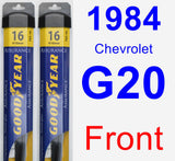 Front Wiper Blade Pack for 1984 Chevrolet G20 - Assurance