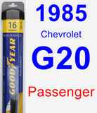 Passenger Wiper Blade for 1985 Chevrolet G20 - Assurance