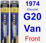 Front Wiper Blade Pack for 1974 Chevrolet G20 Van - Assurance