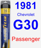 Passenger Wiper Blade for 1981 Chevrolet G30 - Assurance