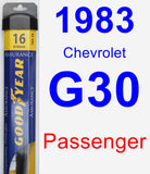 Passenger Wiper Blade for 1983 Chevrolet G30 - Assurance