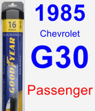 Passenger Wiper Blade for 1985 Chevrolet G30 - Assurance