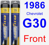 Front Wiper Blade Pack for 1986 Chevrolet G30 - Assurance