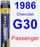 Passenger Wiper Blade for 1986 Chevrolet G30 - Assurance