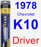 Driver Wiper Blade for 1978 Chevrolet K10 - Assurance