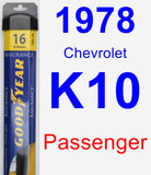 Passenger Wiper Blade for 1978 Chevrolet K10 - Assurance