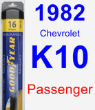 Passenger Wiper Blade for 1982 Chevrolet K10 - Assurance