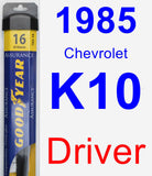 Driver Wiper Blade for 1985 Chevrolet K10 - Assurance