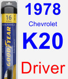 Driver Wiper Blade for 1978 Chevrolet K20 - Assurance