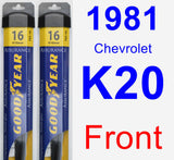 Front Wiper Blade Pack for 1981 Chevrolet K20 - Assurance