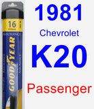 Passenger Wiper Blade for 1981 Chevrolet K20 - Assurance